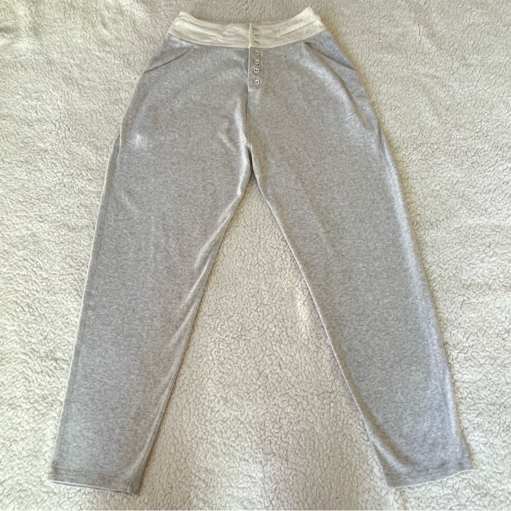 AllSaints Spitalfields Gray Lace-Up Jogger Rozana Crop Pants Cotton Size 6 Y2K